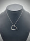 Ss Dia Heart Pendant 18in