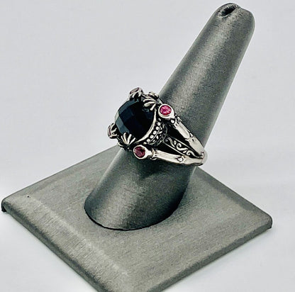 Ss Blk Spinel/ruby Frog R