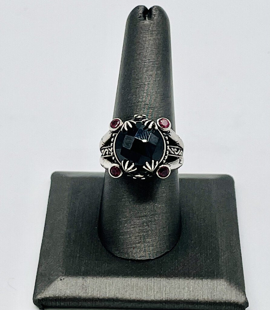 Ss Blk Spinel/ruby Frog R