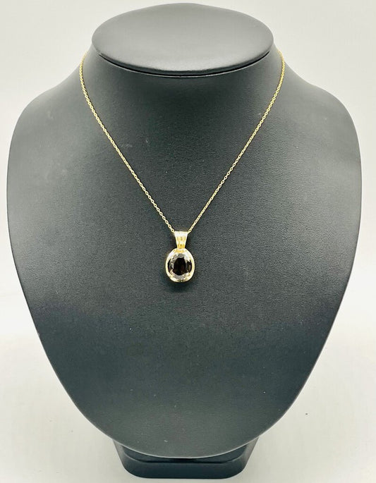 SS Oval Smokey Quartz 18i