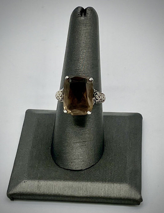 SS Cushion Smokey Quartz