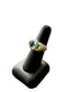SS JUDITH RIPKA BLUE TOPAZ W/2 PERIDOT STONES SZ 6.5