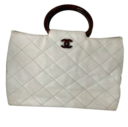 Chanel Whte Wooden Caviar