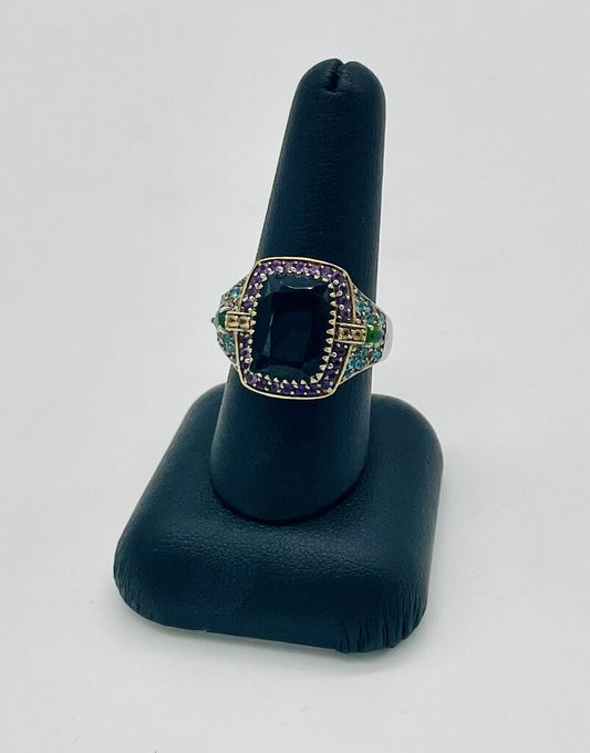 Ss Blk Spinel Amethyst Ha