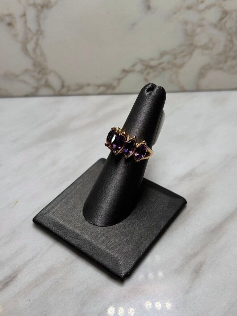 14kt Yg 5marq Amethyst