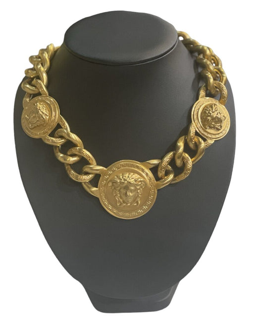 BRONZE VERSACE NECKLACE WITH BOX