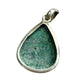 SS AVENTURINE PEAR SHAPE BEZEL SET PENDANT NO CHAIN