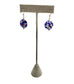 SS GLASS FLOWER DROP EARRINGS