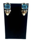 SS/18KT LAGOS BLUE TOPAZ EMERALD CUT EARRINGS