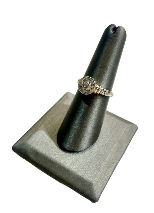 14KT TUTONE RB&BAGUETTE RING SZ 7