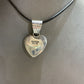 SS DON DODSON BLACK ONYX HEART PENDANT ON ROPE CHAIN