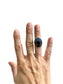 SS MONTANA AGATE BEZEL SET RING SZ 5