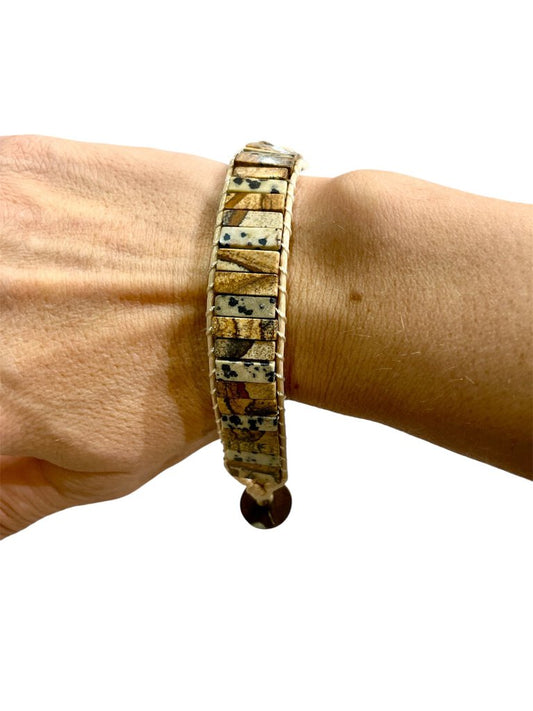 MULTI PICTURE JASPER PIECE BRACELET