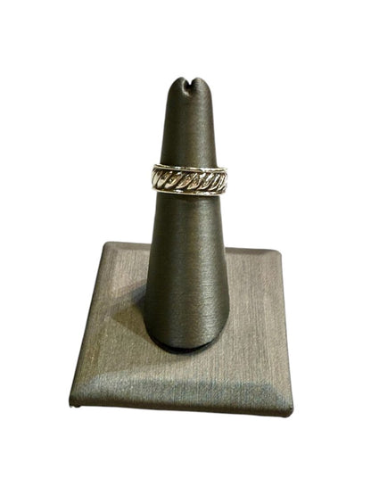 SS ROPE DESIGN WIDE BAND SZ 6
