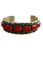 SS CORAL CUFF BRACELET STAMPED NAVAJO SPENCER
