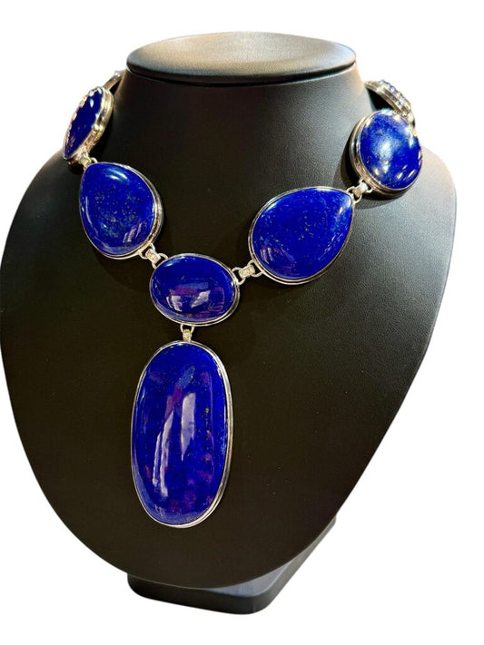 ss large lapis necklace