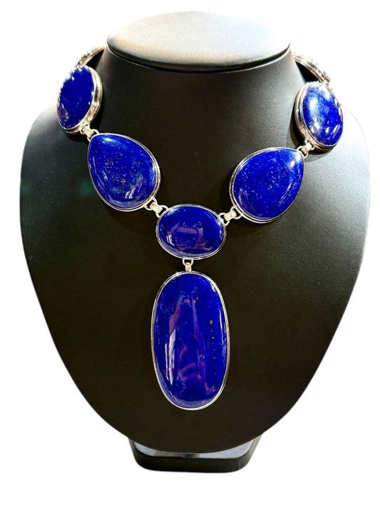 ss large lapis necklace