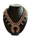 ss dual turq&coral squash blossom necklace