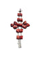 ss bamboo red coral tennis bracelet
