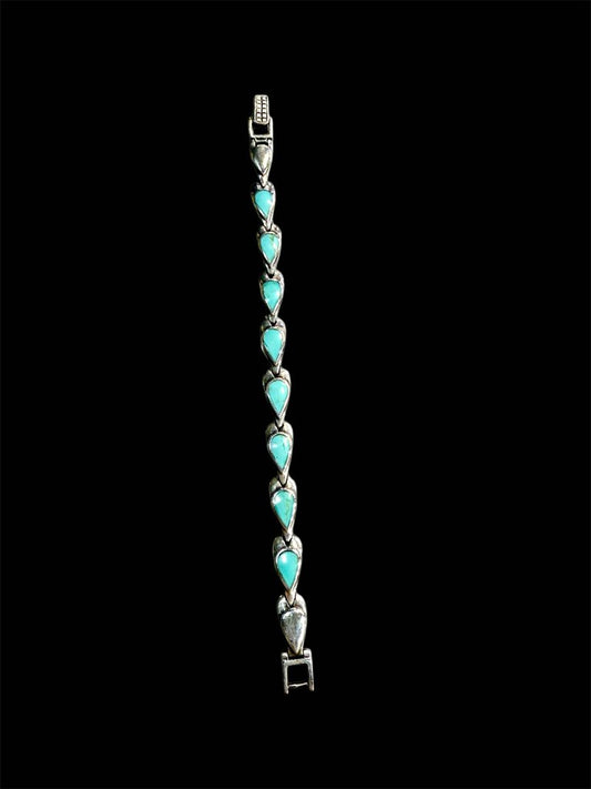 SS TURQ TENNIS BRACELET