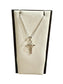 SS CROSS PENDANT ON 22" ADJUSTABLE CHAIN