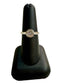 14KT WG 1.14CT MOISANITE RB BEZEL SET SOLITAIRE SZ 7.25