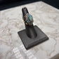 18KT YG OPAL CLUSTER LAYERED STYLE RING SZ 6.5