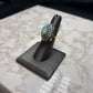 18KT YG OPAL CLUSTER LAYERED STYLE RING SZ 6.5