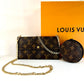 LV SAR WALLET ON CHAIN W/COIN POUCH