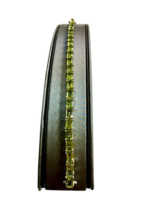 SS PERIDOT LG TENNIS BRACELET