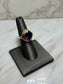 14KT YG LARGE OVAL AMETHYST W/MELEE RING SZ 6.5