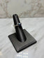 18KT TUTONE BLK PEARL BYPASS BAND SZ 6