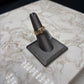 14KT YG WIDE BAND SOLDERED SET .40CT RB CTR VI1 G W/RB MELEE .55CTTW CURRANT APPRAISAL SZ 7