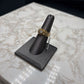 14KT YG WIDE BAND SOLDERED SET .40CT RB CTR VI1 G W/RB MELEE .55CTTW CURRANT APPRAISAL SZ 7