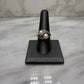 PLAT 2 PEARL BYPASS DESIGN RING W/MELEE SZ 8.75