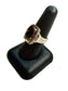 SS BROWN QUARTZ BEADED DESIGN RING SZ 8