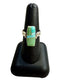 SS SPINNER RING PURPLE GREEN JADE, ONYX, OPAL, TURQ, RING SZ 7