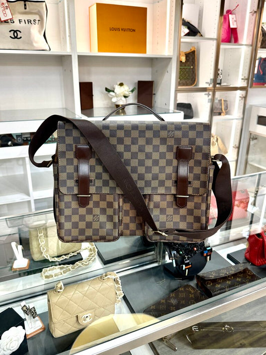LV BROADWAY BAG DAMIER EBENE MESSENGER