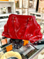 FENDI RED LEATHER SHOULDER BAG