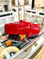 FENDI RED LEATHER SHOULDER BAG