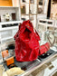 FENDI RED LEATHER SHOULDER BAG
