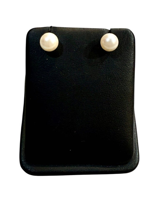 14KT YG FWP STUD EARRINGS