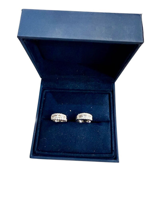 14KT WG .60CTTW HUGGY EARRINGS