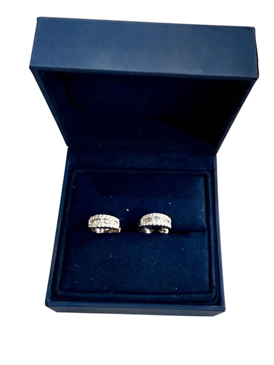 14KT WG .60CTTW HUGGY EARRINGS