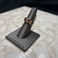 14KT WG WIDE BAND MULTI COLOR GEMS RING SZ 7