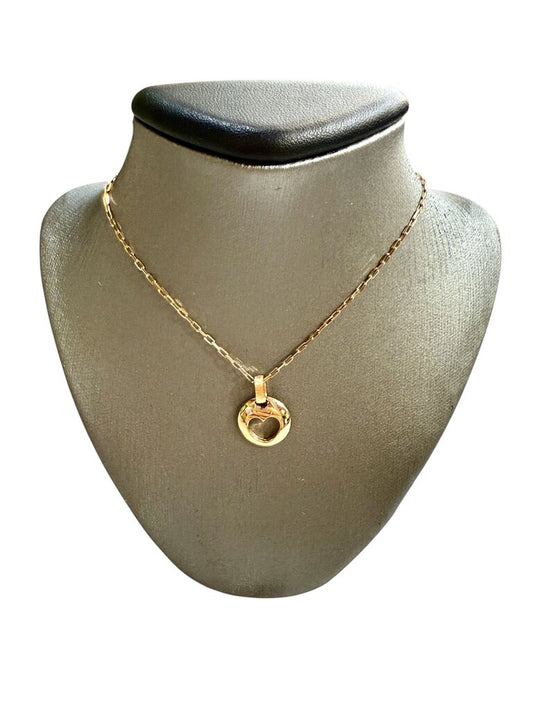 18KT RG 18" CHAIN W/ HEART DIAMOND PENDANT