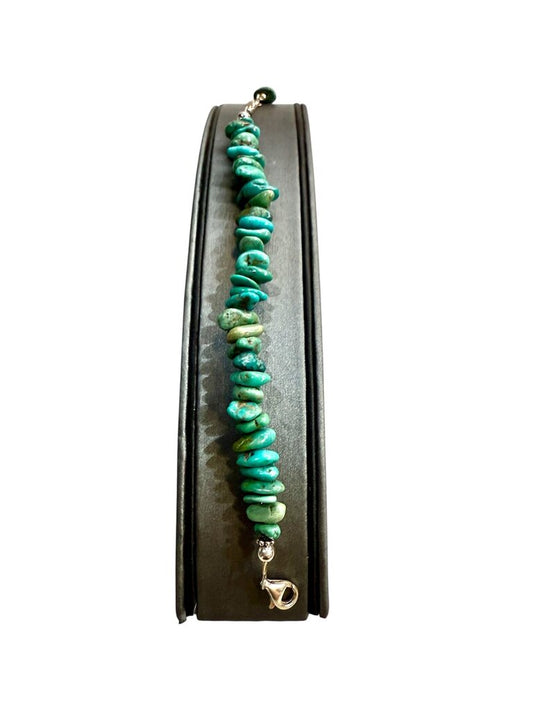 SS TURQ BRACELET 8"