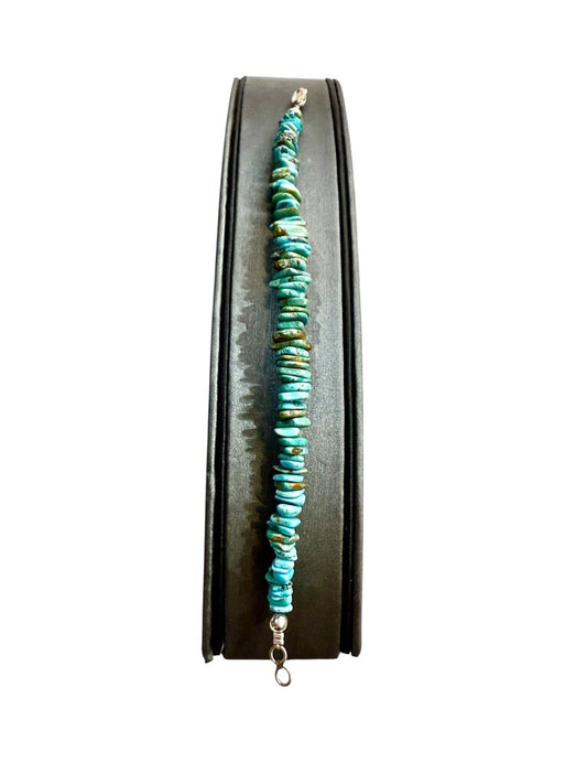 SS TURQ BRACELET 7"