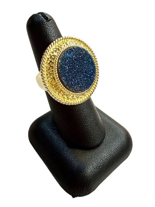 PLATED DRUZY RING SZ 7
