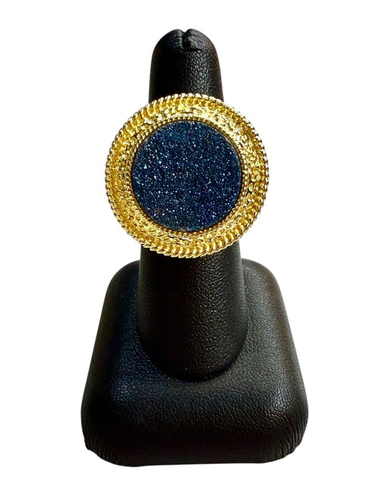 PLATED DRUZY RING SZ 7